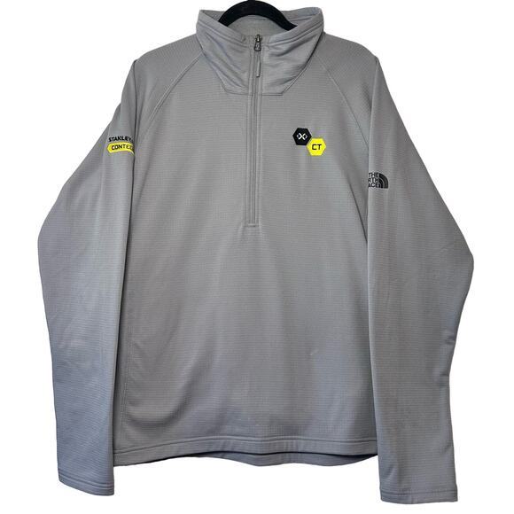 The North Face Men's Mountain Peaks Quarter Zip Fleece Gray Size Large‎ - Picture 1 of 16